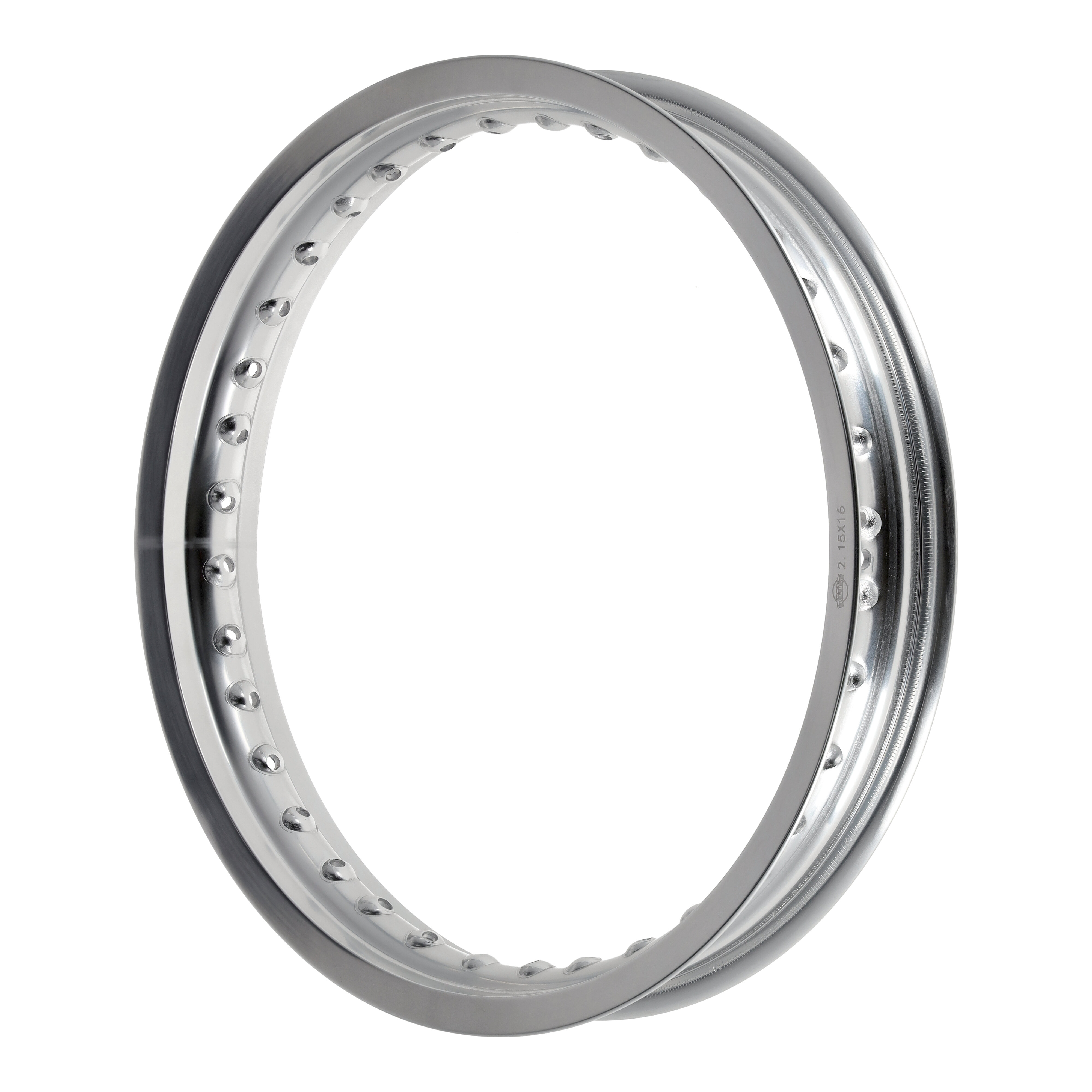 Felge Aluminium 2,15x16" silber poliert und eloxiert